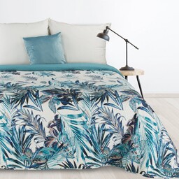 Design 91 Narzuta dekoracyjna 170x210 Pilar liście biała
