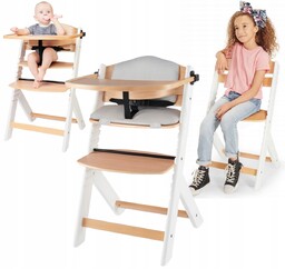 Kinderkraft Enock Krzesełko Do Karmienia Drewniane Z Wkładką