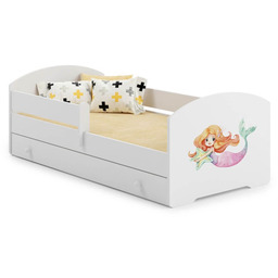 Łóżko dziecięce LUK z szufladą i barierką 80x160