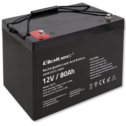 QOLTEC Akumulator 53075 80Ah 12V