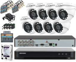 Zestaw monitoringu Hikvision 8 Kamer DS-2CE56D0T-IRM 3.6mm 2Mpx