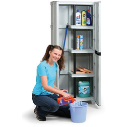 Plastikowa szafa gospodarcza na akcesoria do sprzątania, 700