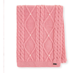 Damski szalik z perełkami różowy