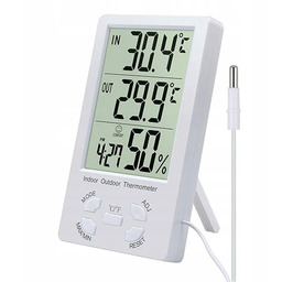 Termometr cyfrowy i higrometr wewnętrzny eSynic LCD biały
