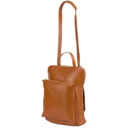 Skórzany Plecak Damski Torba 2W1 Elegancki A4 Włoski