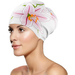 SYLEMTAM Czepek kąpielowy damski, silikonowe czepki kąpielowe