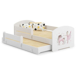 Łóżko podwójne LUK 80x160 Dziewczynka z jednorożcem