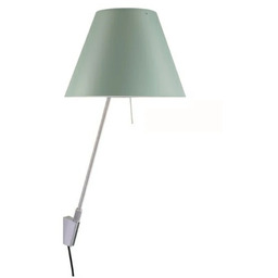 Lampa Ścienna Luceplan, zielony, salon, aluminium
