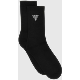 GUESS Czarne damskie sportowe skarpetki z kryształkami