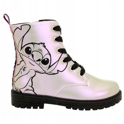 Srebrne holograficzne trzewiki dziecięce Stitch Bartek r. 25