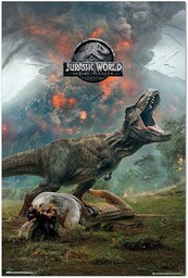 Grupo Erik Jurassic World Plakat na Ścianę, Wielokolorowy,