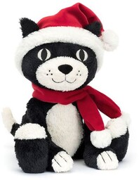 Kot Jellycat w Świątecznej Czapce i Szaliku 32