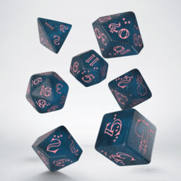 Kości Llama - Glittering dark blue & pink
