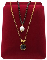Naszyjnik Premium - Koraliki beads, kryształek, perełka -