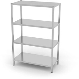 Regał 1200x500x1800 mm 4-półkowy pełny stal nierdzewna