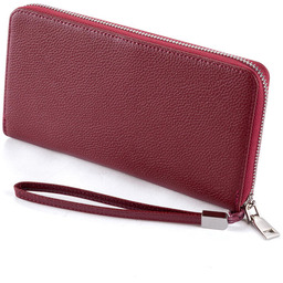 Decodoma Duży damski portfel czerwony