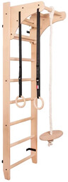 BenchK Drabinka gimnastyczna bukowa + drążek + akcesoria