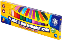 Astra - Plastelina kwadratowa 18 kolorów