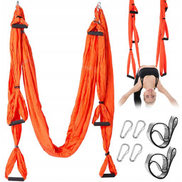 Szarfa Akrobatyczna Chusta Aerial Silk Wielofunkcyjna 220cm Pomarańczowy