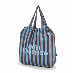 Stripes Blue Torba Shopper Bag z Kieszonką Maybe