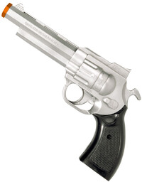 Rewolwer kowbojski srebrny - 20 cm - 1