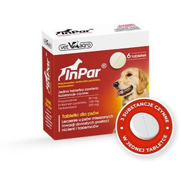Vet-Agro InPar Tabletki Odrobaczające Dla Psa 6szt