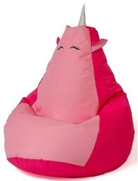 GO GIFT Pufa worek Jednorożec Różowy/jasnoróżowy XL 130