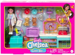 Lalka Barbie Chelsea Zestaw Weterynarz HGT12