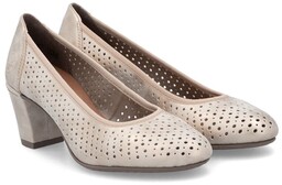Czółenka damskie ażurowe Rieker 41057-60 BEIGE 38