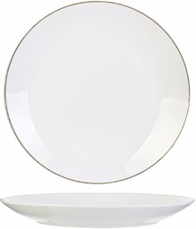 Talerz Pearl Gold 27cm biały