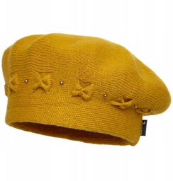 Beret damski AMIRA Miodowy