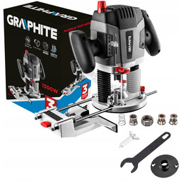 Graphite Frezarka Górnowrzecionowa Do Drewna 1300W Uchwyt 6,