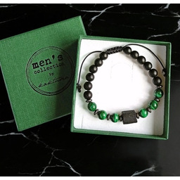 Pakamera OCHRONA, MIŁOŚĆ, ODWAGA - malachit, turmalin, onyks