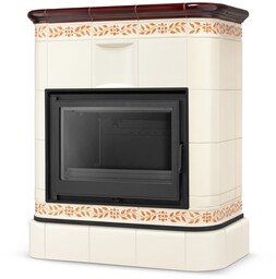 Piec kominek kaflowy z żeliwnym wkładem SICILIA by