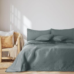 AmeliaHome Narzuta z pomponami, 240 x 260 cm,