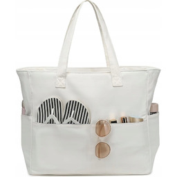 STYLOWA TORBA WODOODPORNA PLAŻOWA/MIEJSKA Z ZAMKIEM DUŻA -