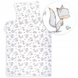 Pościel 120x180 70x80 dziecięca jakość Liski szare