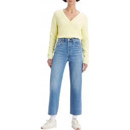 LEVI''S JEANSY MOM JEANS ŚREDNI STAN NIEBIESKIE 26/28