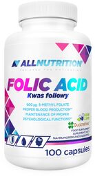 Allnutrition Folic Acid, kwas foliowy vege, 100 kapsułek
