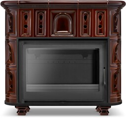 Piec kominek piecyk koza kaflowy ceramiczny obudowa kominkowa