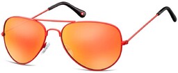 Montana Okulary przeciwsłoneczne pilotki lustrzanki MS96 czerwone