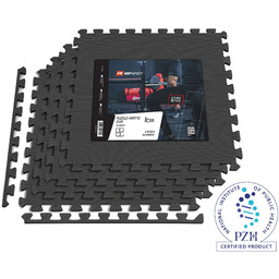 Mata puzzle EVA 1cm czarna - 4 sztuki