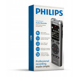 Dyktafon Philips DVT2075 8GB Stereo, MP3/PCM, USB-C, microSD