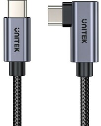Unitek Kabel kątowy 90 USB-C do USB-C PD