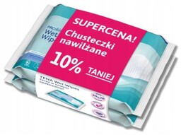 TENA Wet Wipes Chusteczki nawilżane 3w1, 2x48sztuk ->