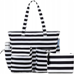 STYLOWA TORBA WODOODPORNA PLAŻOWA/MIEJSKA Z ZAMKIEM DUŻA -