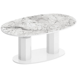 Ławostół rozkładany BARLETTA Venatino White HG + Biały