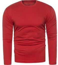 Bluza męska longsleeve N01L - czerwona