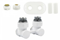 Zawór odcinający kątowy Premium Elegancki biały Cu All