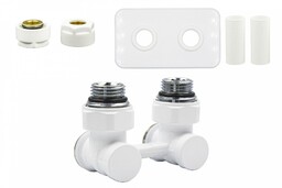 Zawór odcinający kątowy Premium Elegancki biały Cu All